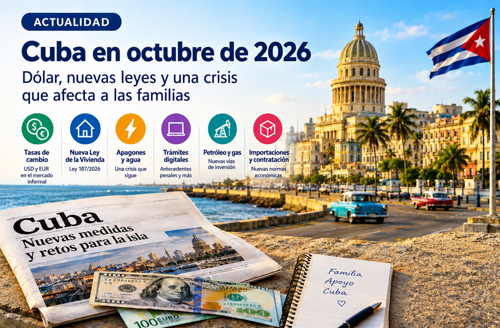 Cuba en octubre de 2026: dólar, nuevas leyes y economía